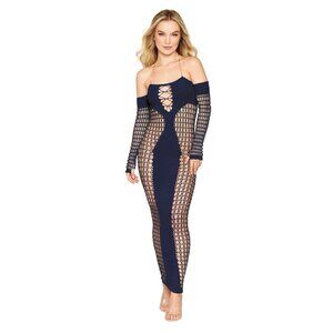 Dreamgirl Bodystocking Gown - One Size - Denim